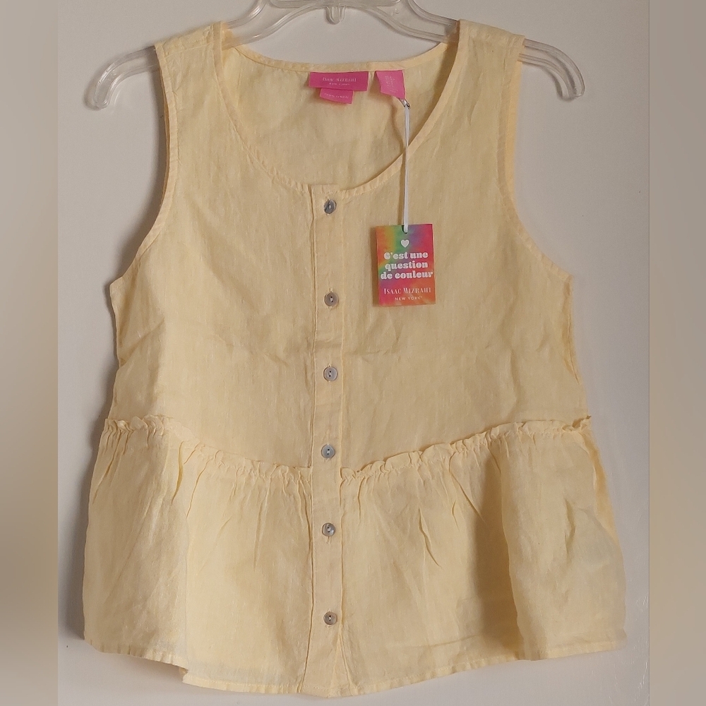 Isaac mizrahi linen blouse